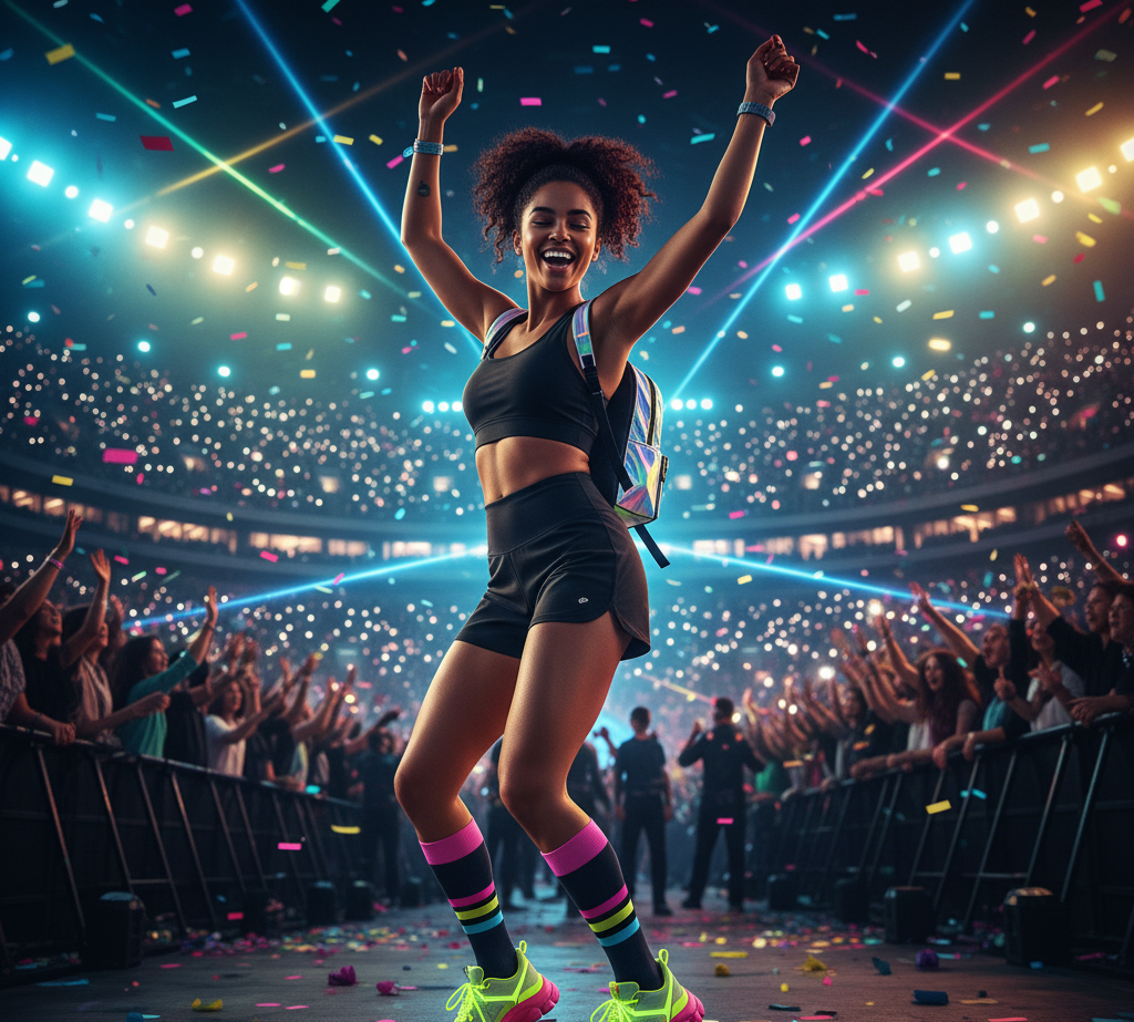 Sporty Chic with Neon Accents