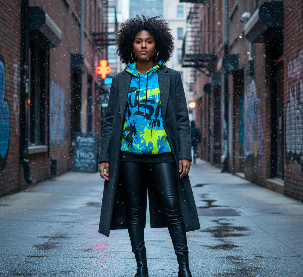 Graphic Hoodie Layering Ideas