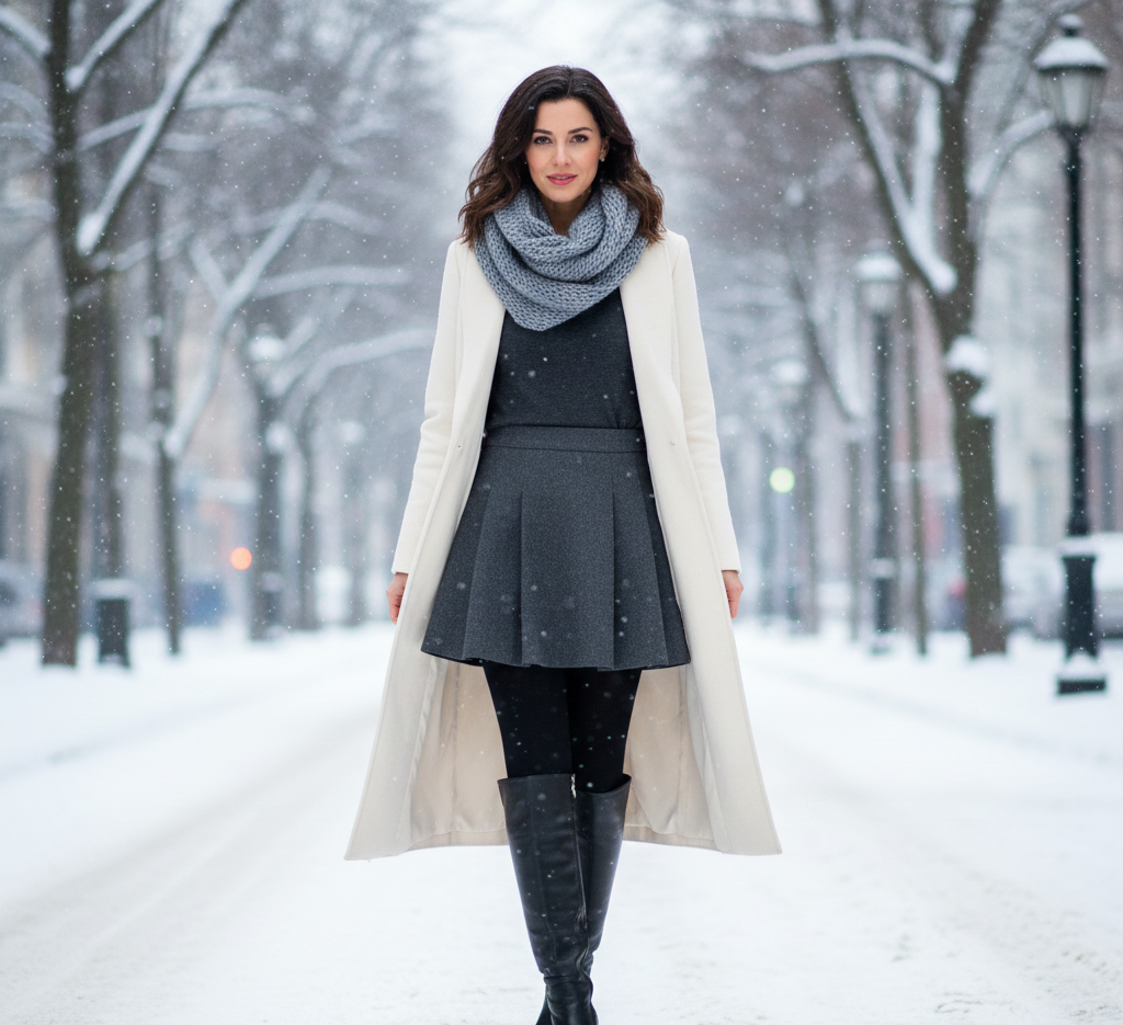 High Boot and Leggings Combination Ideas