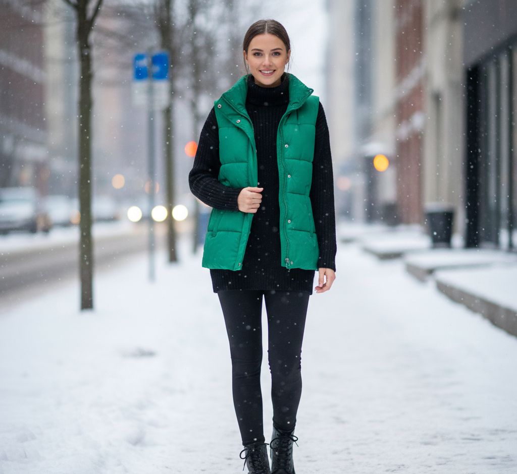 Turtleneck and Vest Outfit Ideas