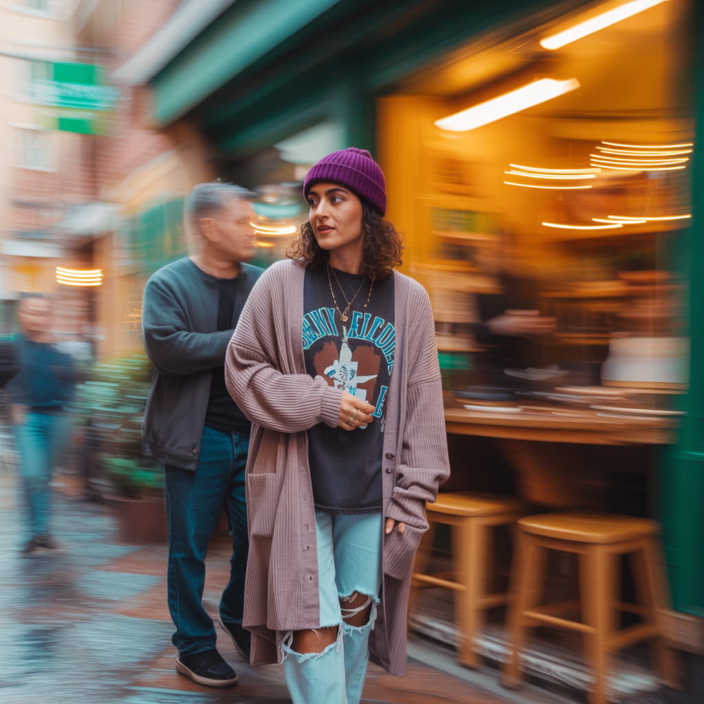 Beanie with Layered Outfit