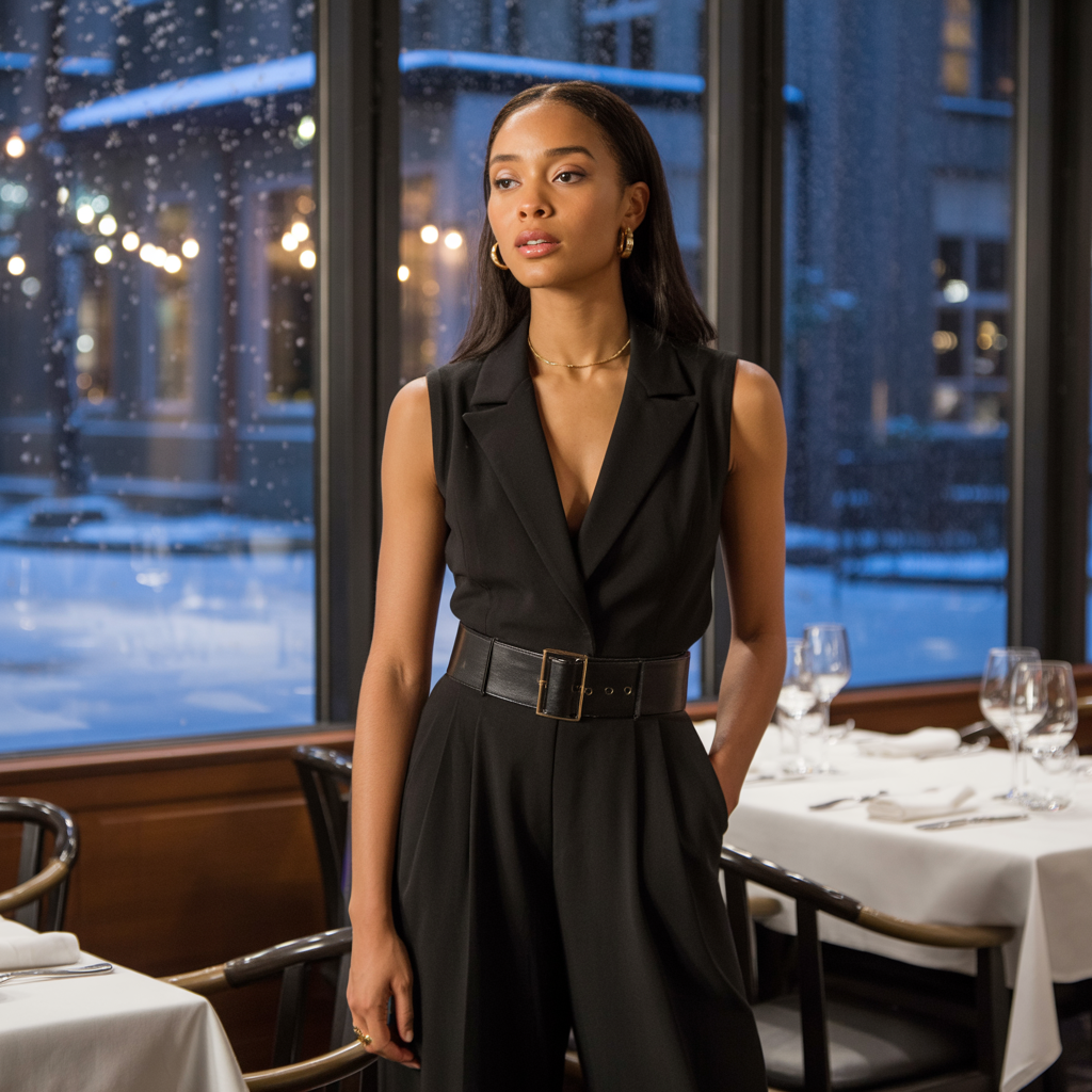 Chic Jumpsuit with Belted Waist