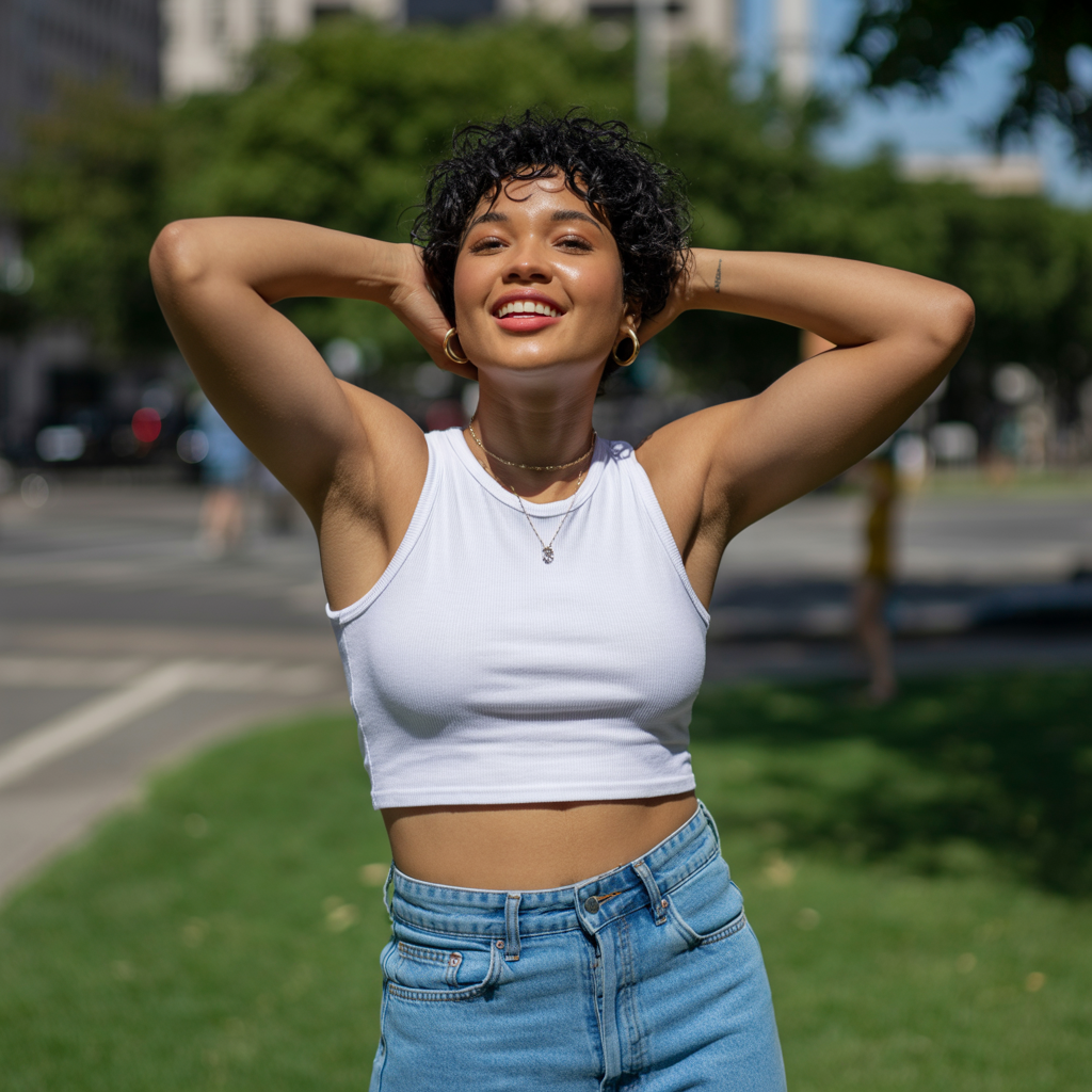High-Waisted Jeans with Crop Tops
