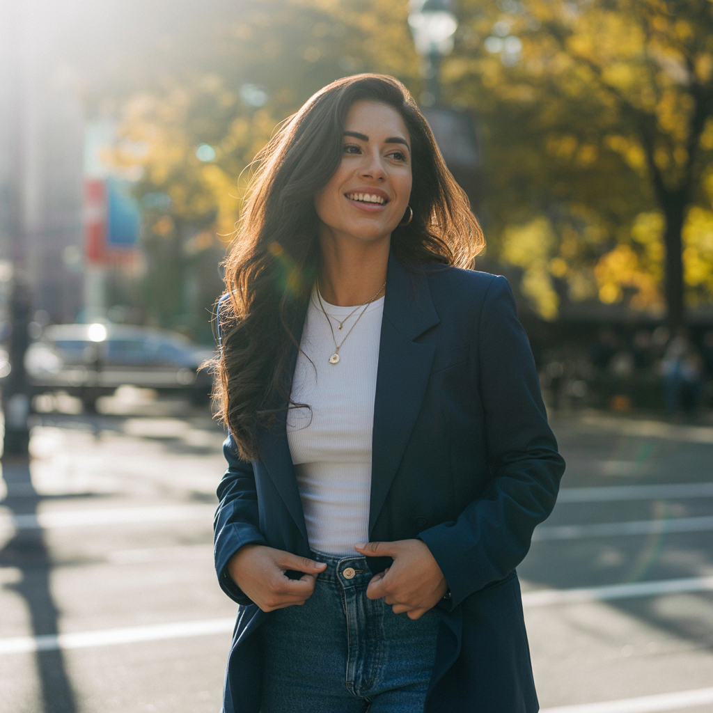 Jeans with a Tailored Blazer