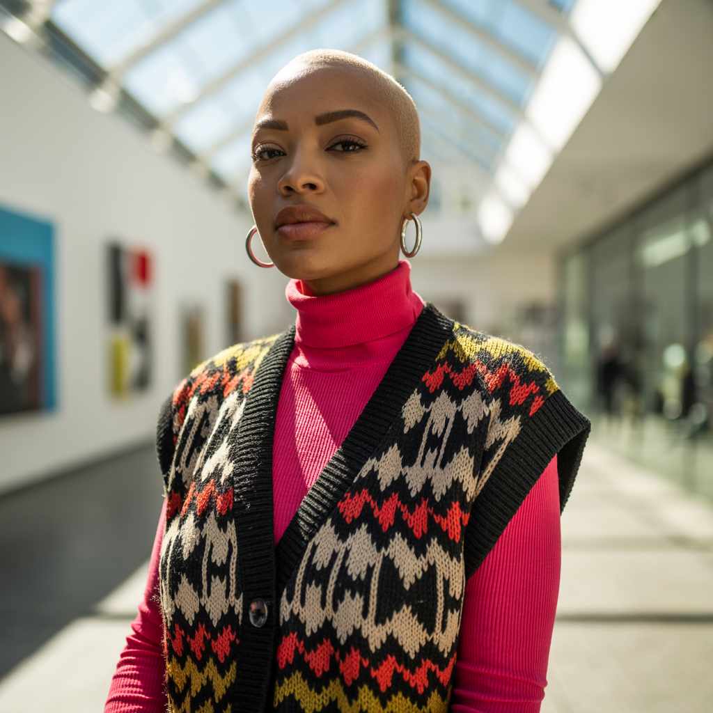 Knit Vests with Turtlenecks