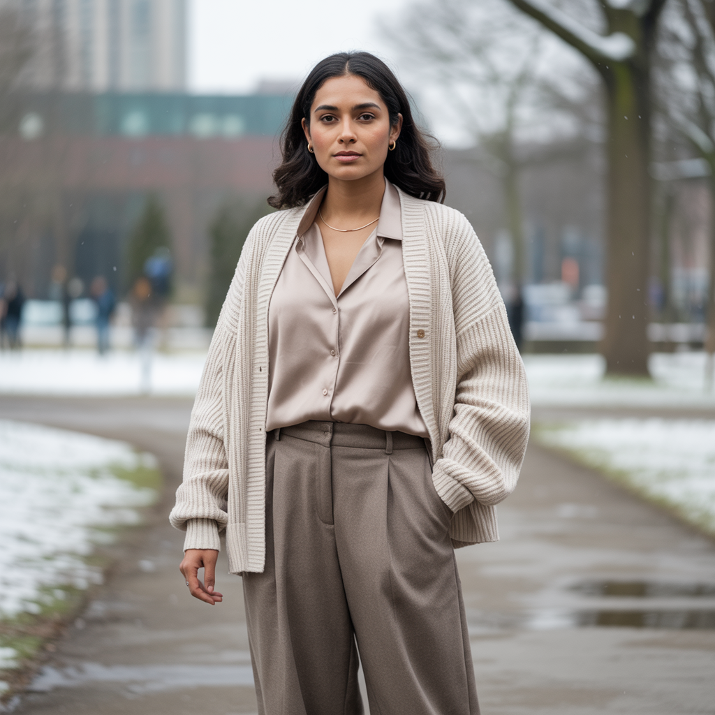 20 Best Stunning Winter Outfits That Turn Heads in Cold Weather 20 Layered Neutrals with Texture Play