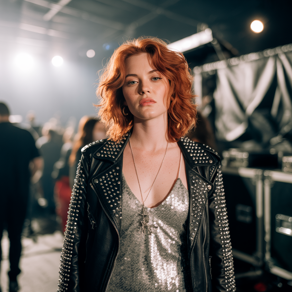 Leather Jackets with Slip Dresses