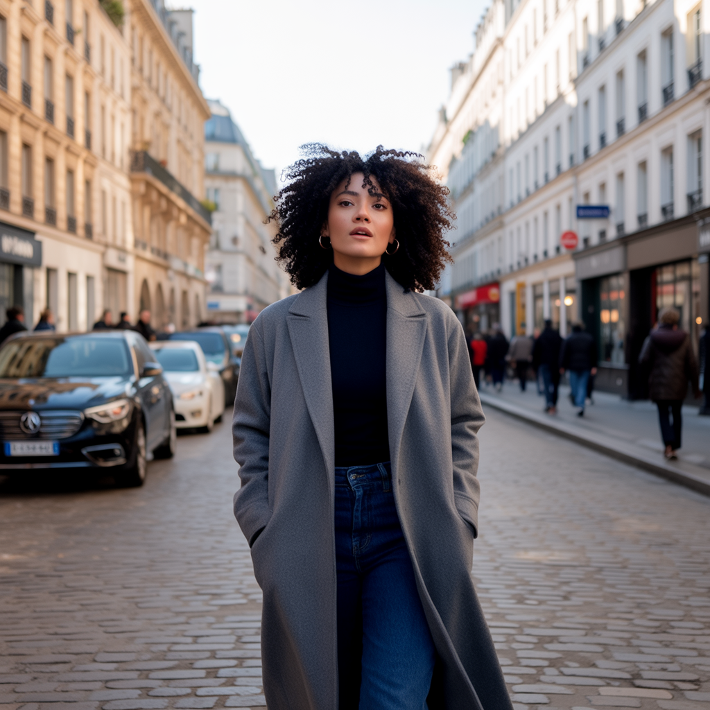 Long Wool Coats with Turtlenecks