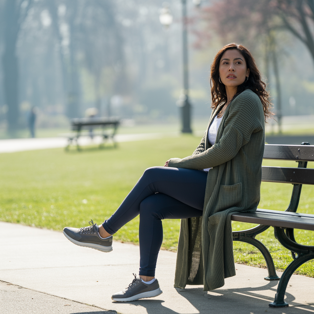 25 Best Fall Outfits for Women to Try This Season 5 Longline Cardigan with Leggings and Sneakers