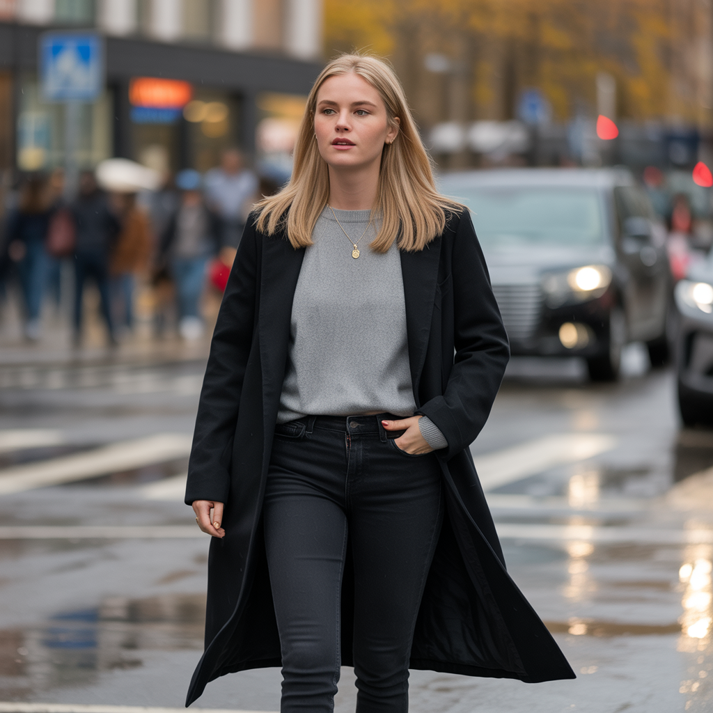 25 Best Casual Fall Outfits for Women This Autumn 12 Longline Coat with Jeans