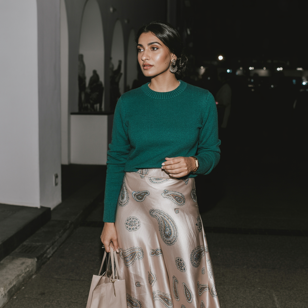 25 Best Casual Fall Outfits for Women This Autumn 17 Midi Skirt with Sweater