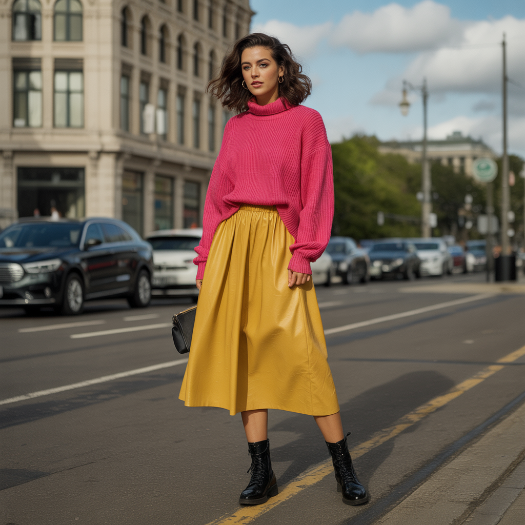 Midi Skirt with Sweater