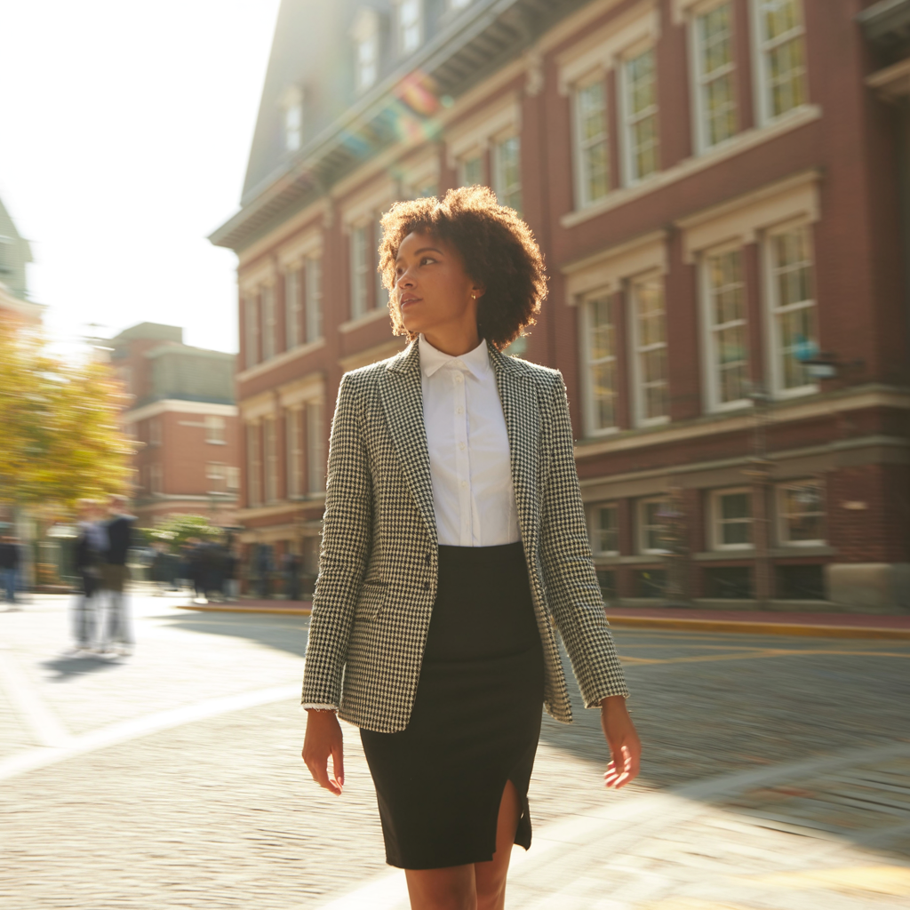 Monochrome Preppy Look