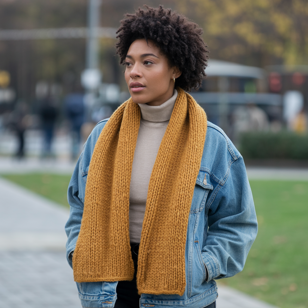 Oversized Scarf with Layered Basics