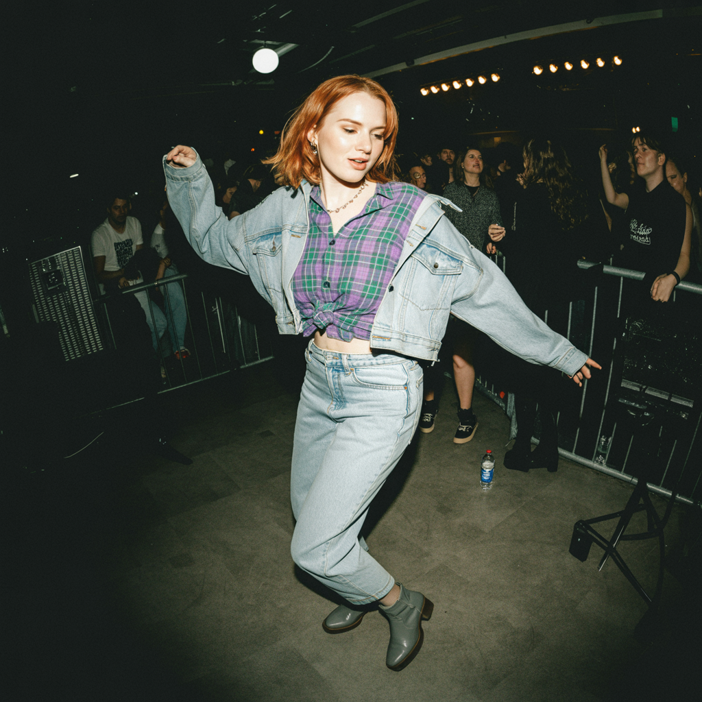 25 Best Fall Outfits for Women to Try This Season 2 Plaid Shirt with Denim Jacket and Ankle Boots