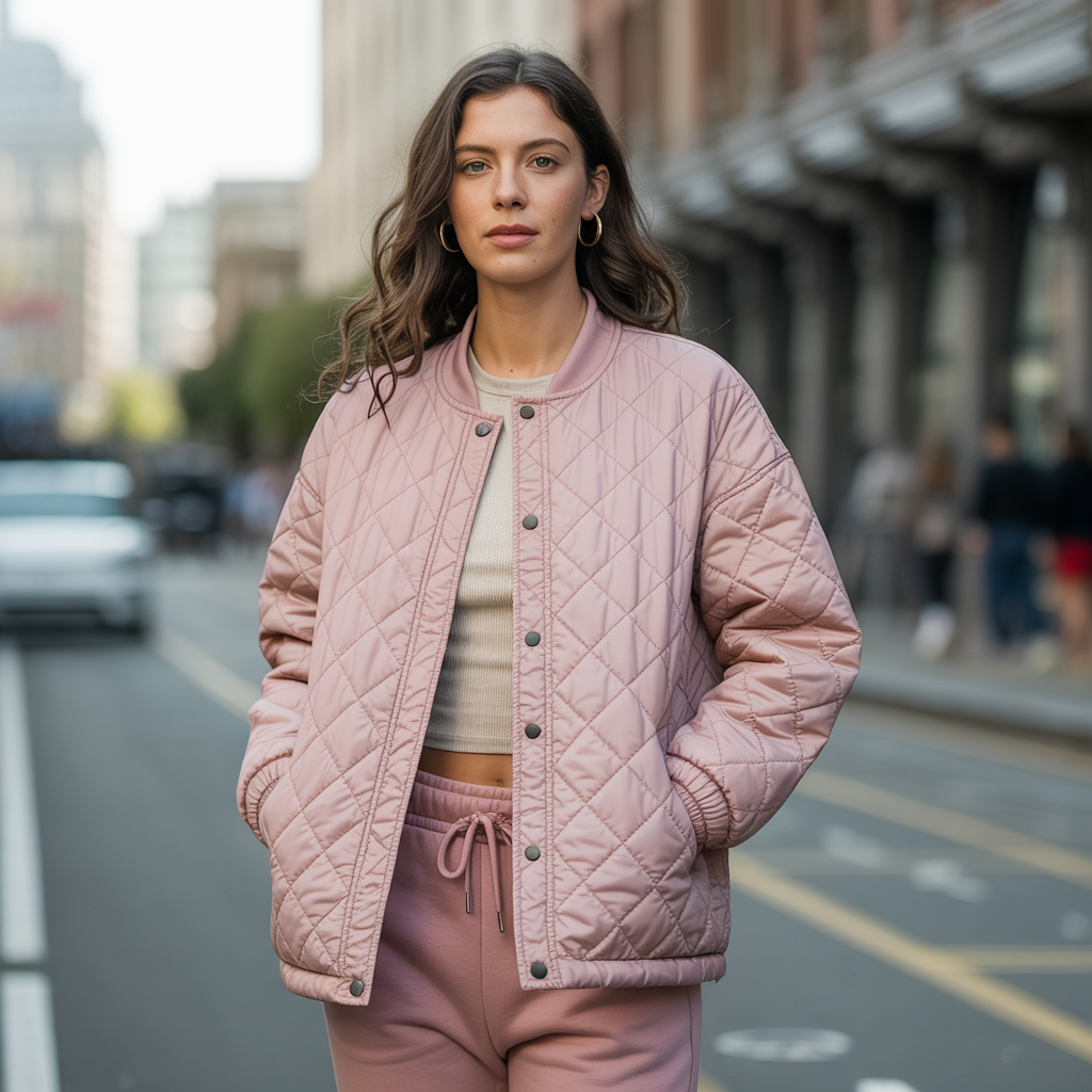 25 Best Casual Fall Outfits for Women This Autumn 19 Quilted Jacket with Joggers