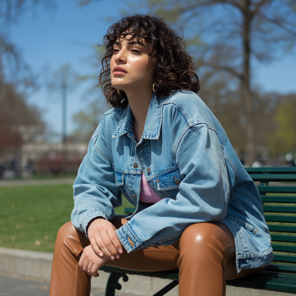 Shacket with Leather Leggings