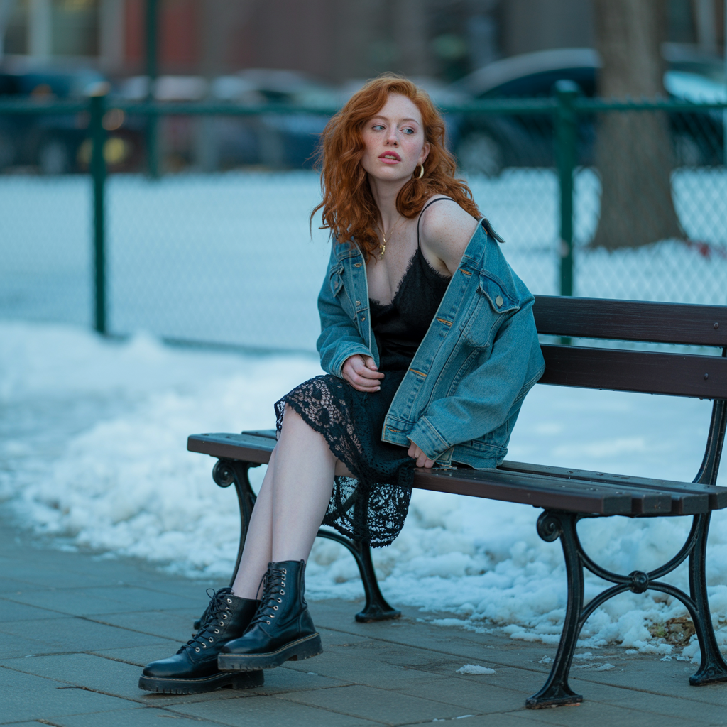 25 Best Fall Outfits for Women to Try This Season 10 Slip Dress with Oversized Coat and Combat Boots