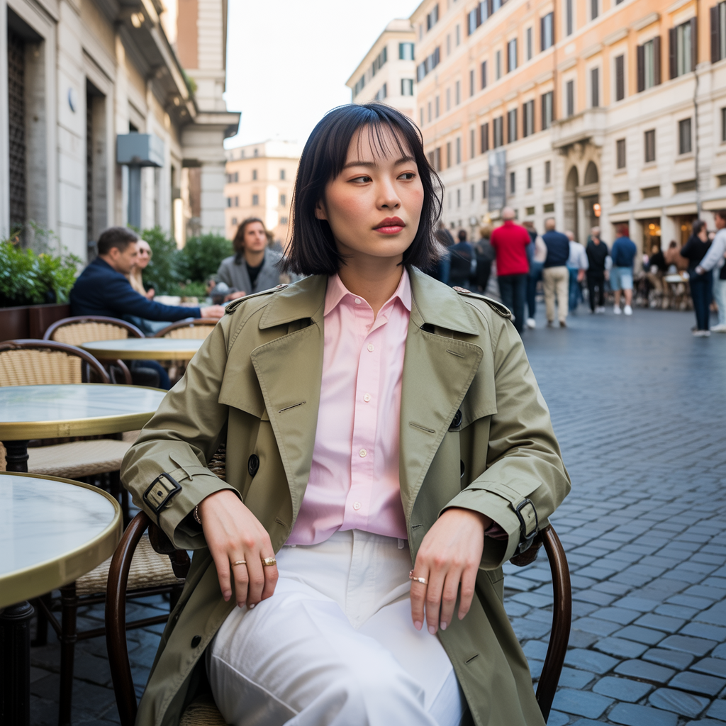 25 Best Fall Outfits for Women to Try This Season 13 Trench Coat with Button-Down Shirt and Cropped Pants