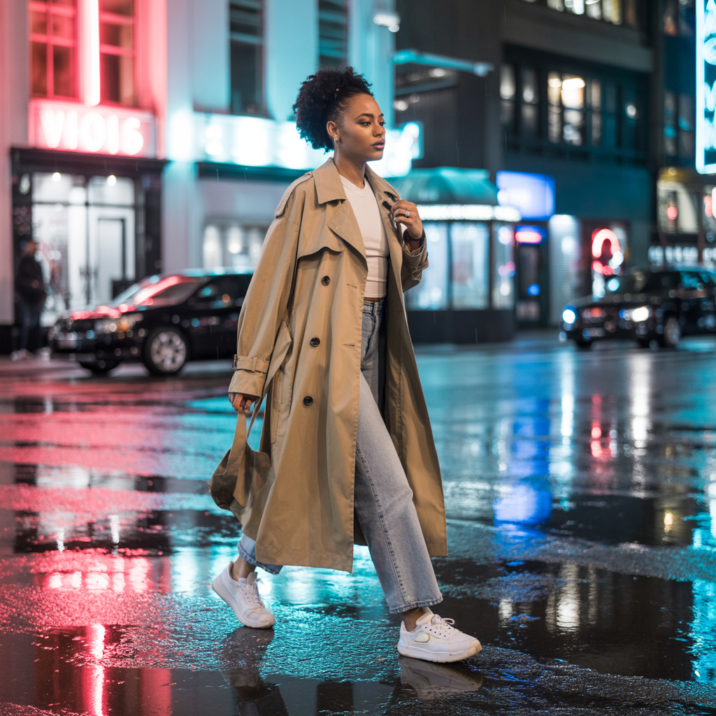 25 Best Casual Fall Outfits for Women This Autumn 18 Trench Coat with Sneakers