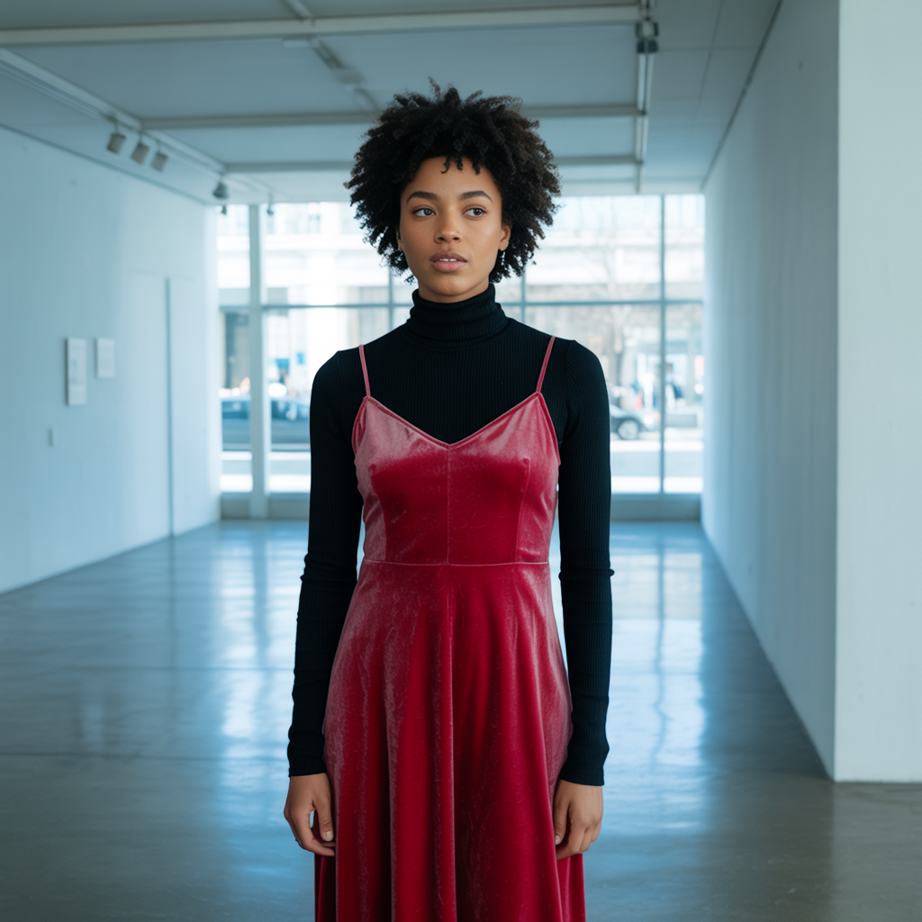 25 Best Fall Outfits for Women to Try This Season 14 Turtleneck under a Sleeveless Dress