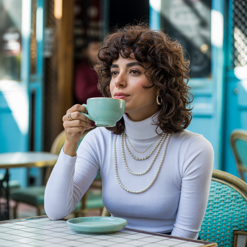 Turtleneck with Studded Accessories