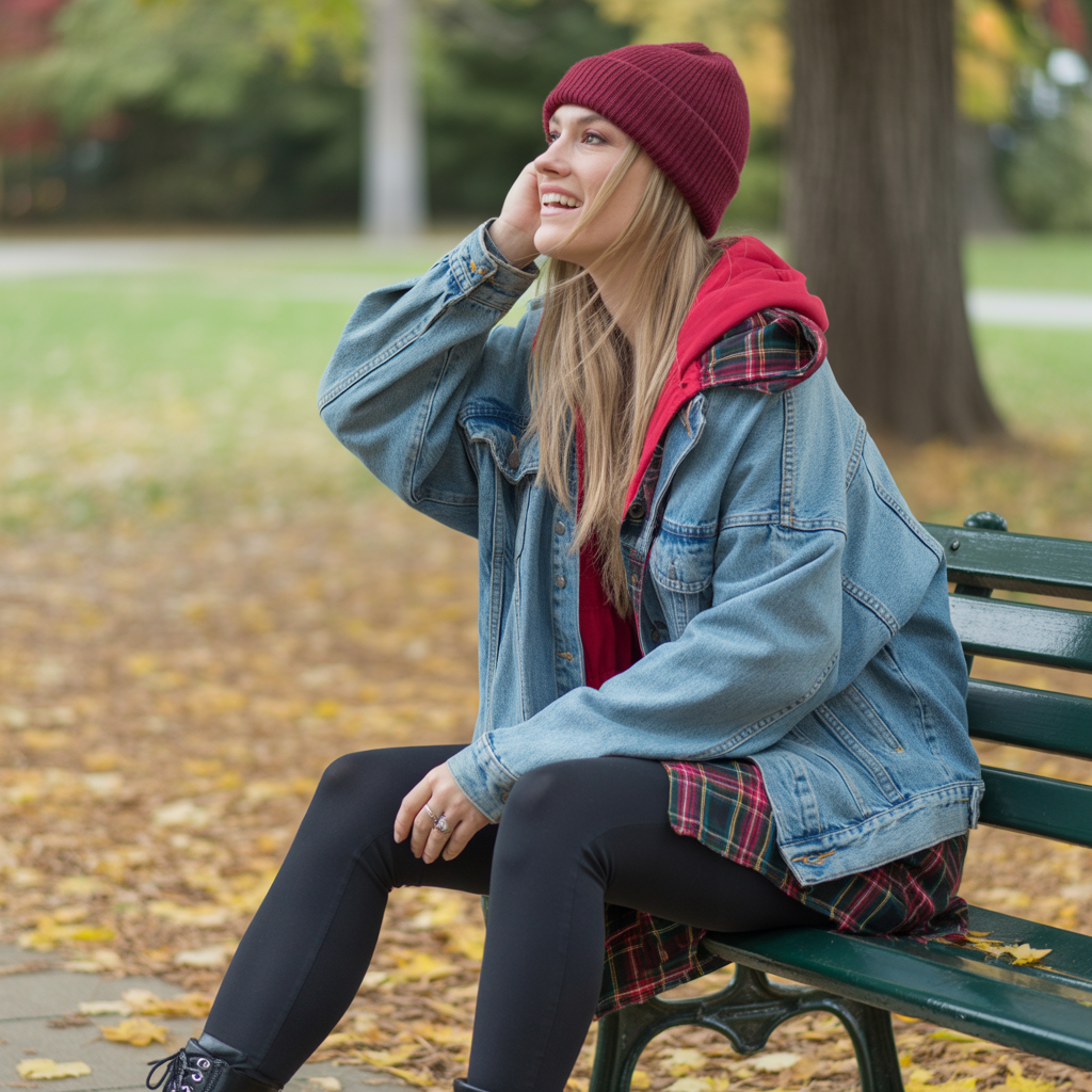 15 Best Trendy Grunge Fall Outfits to Rock This Season 14 Beanie and Layered Streetwear Look
