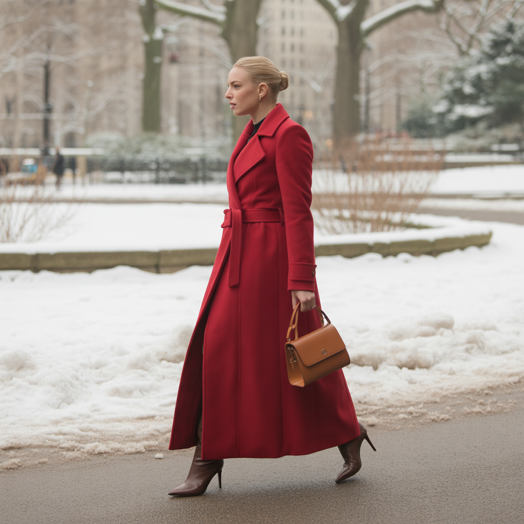 20 Best Chic Winter Work Outfits for a Polished Look 12 Belted Coat as a Statement Piece