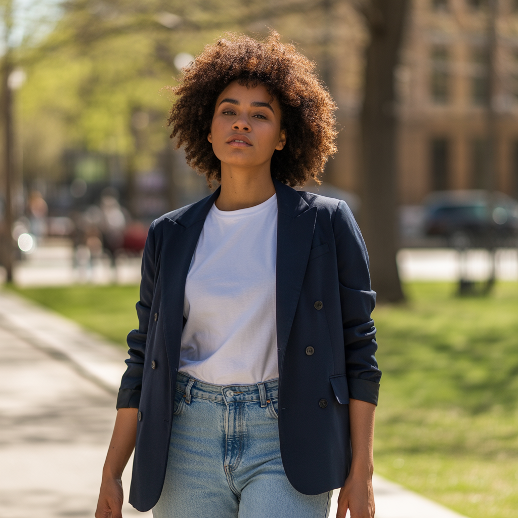 Blazer with Jeans and a Simple Tee