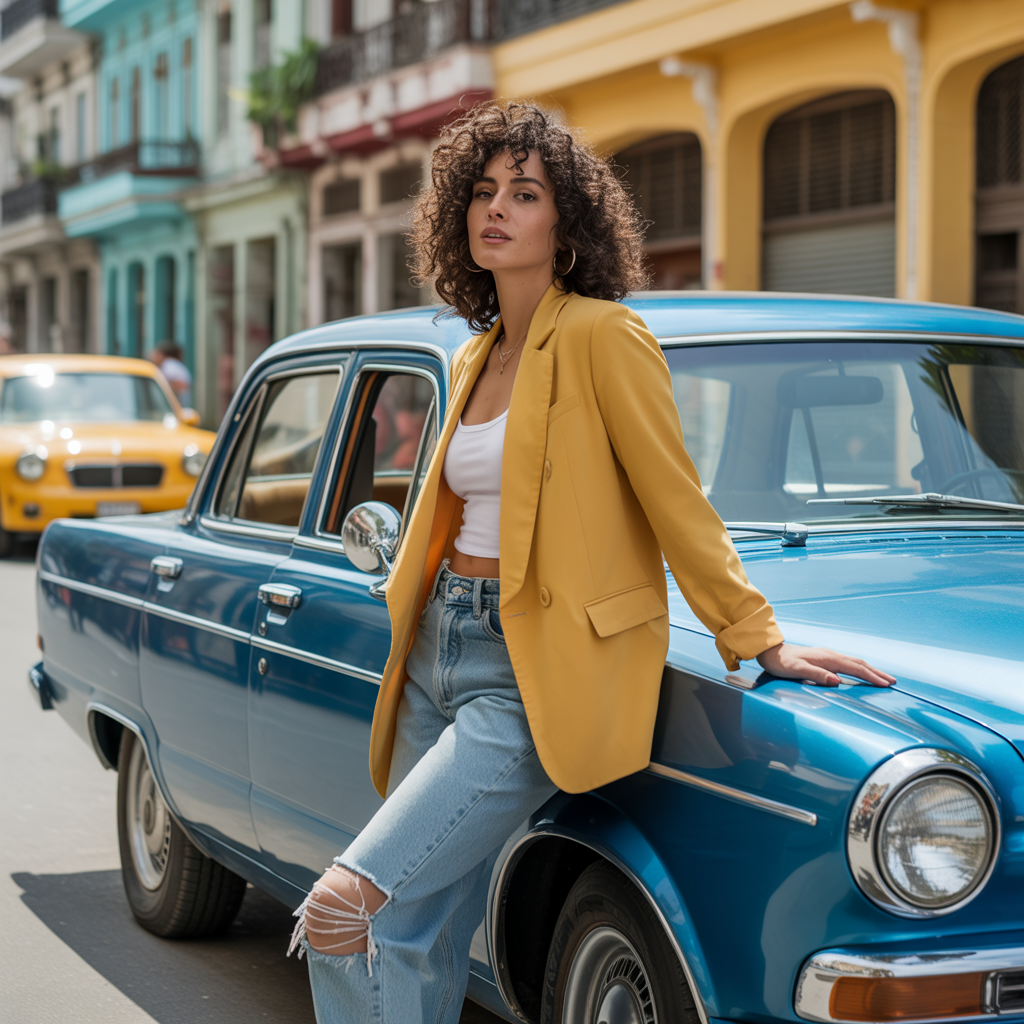 22 Best Mid Size Fall Outfits to Wear This Season 8 Blazer with Straight-Leg Jeans