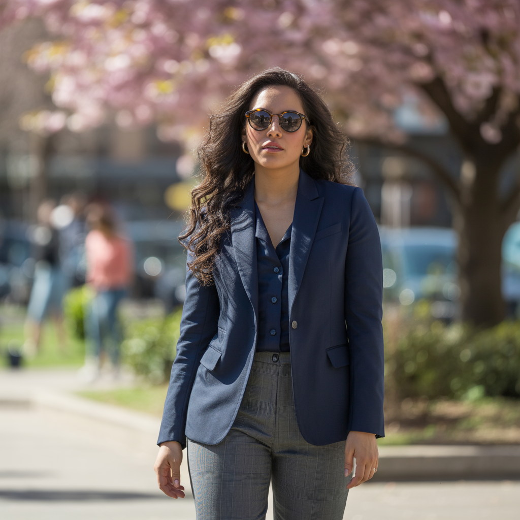 22 Best Fall Outfit Ideas to Stay Stylish This Autumn 5 Blazer with Tailored Pants
