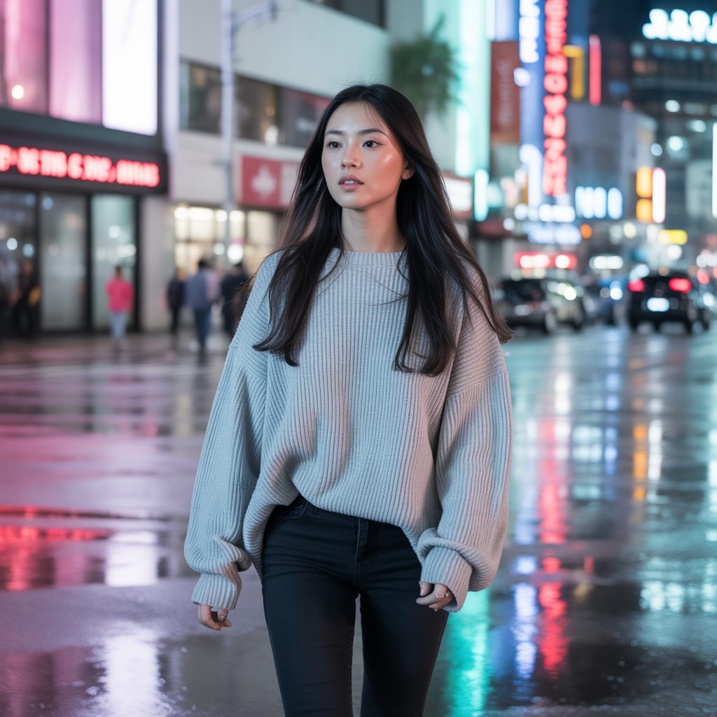 22 Best Fall Outfit Ideas to Stay Stylish This Autumn 1 Casual Sweater and Jeans Combo