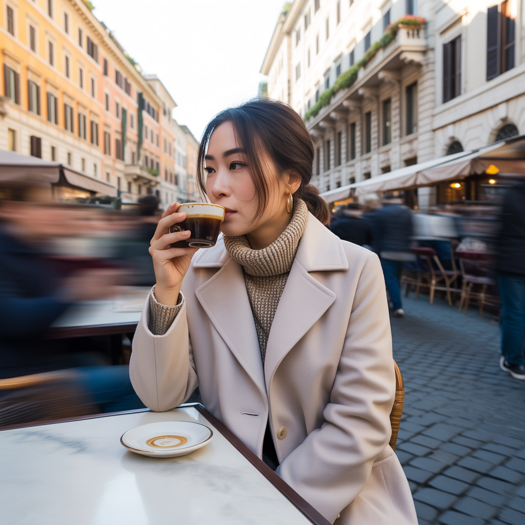 Chic Wool Coat with Turtleneck