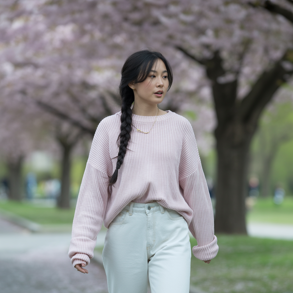 Cozy Sweater and High-Waisted Jeans