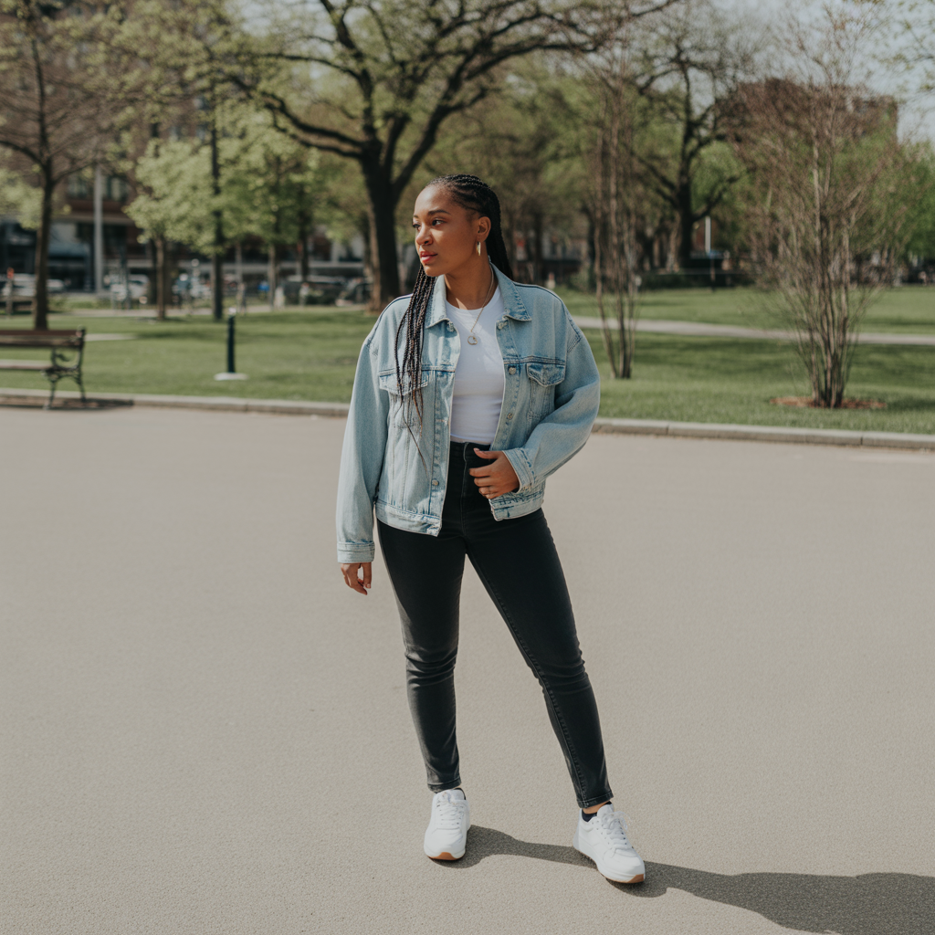 22 Best Fall Outfit Ideas to Stay Stylish This Autumn 4 Denim Jacket Outfit