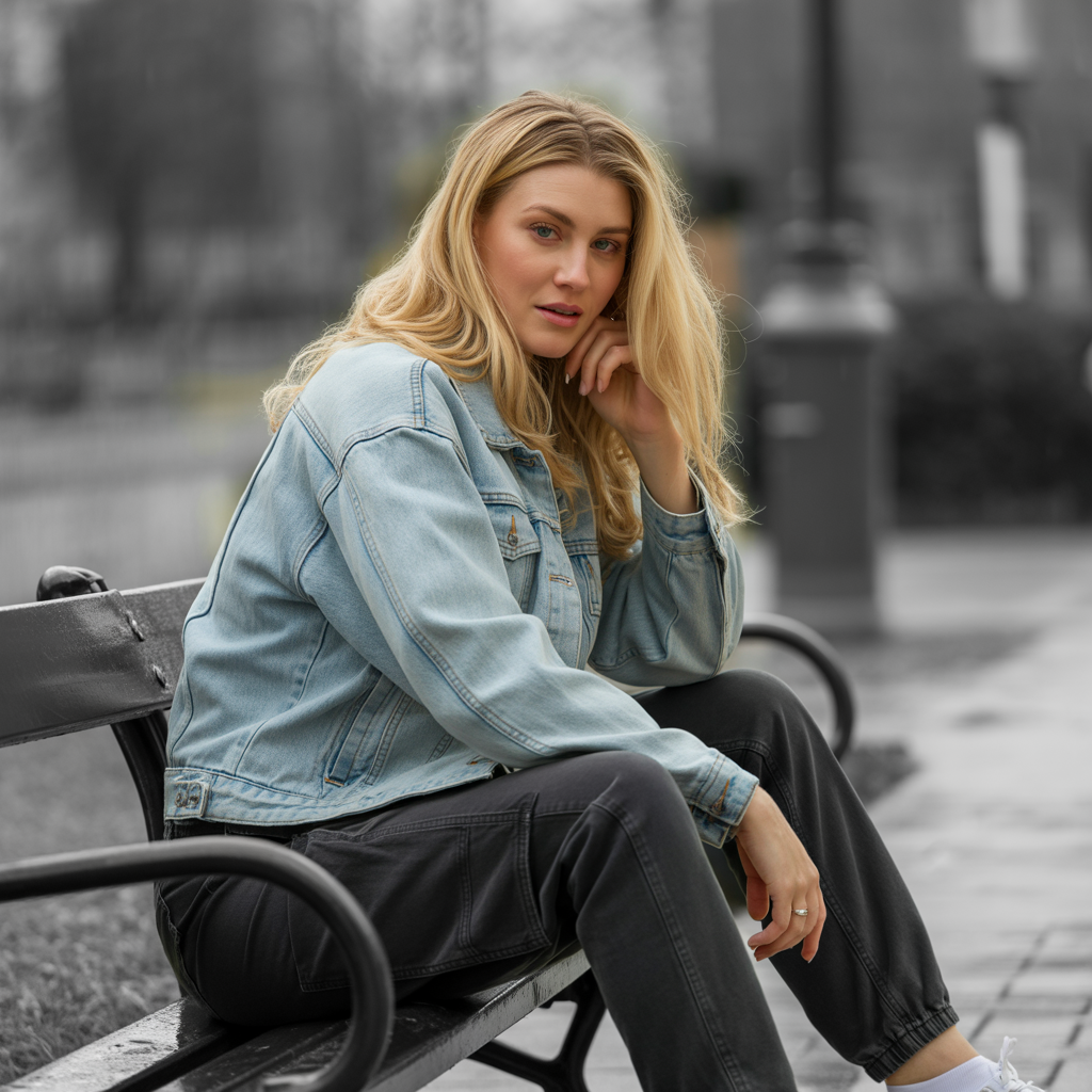 Denim Jacket and Cargo Pants