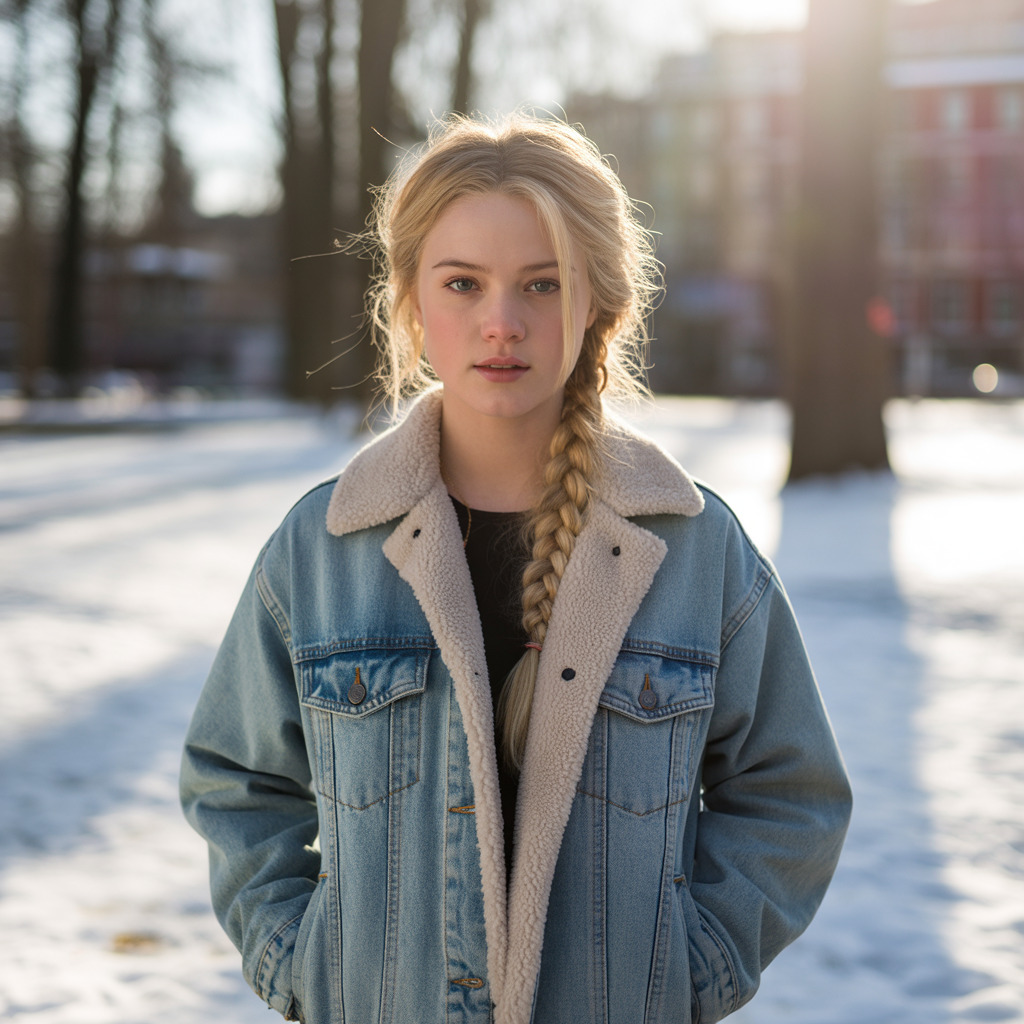 Denim Jackets with Shearling Lining