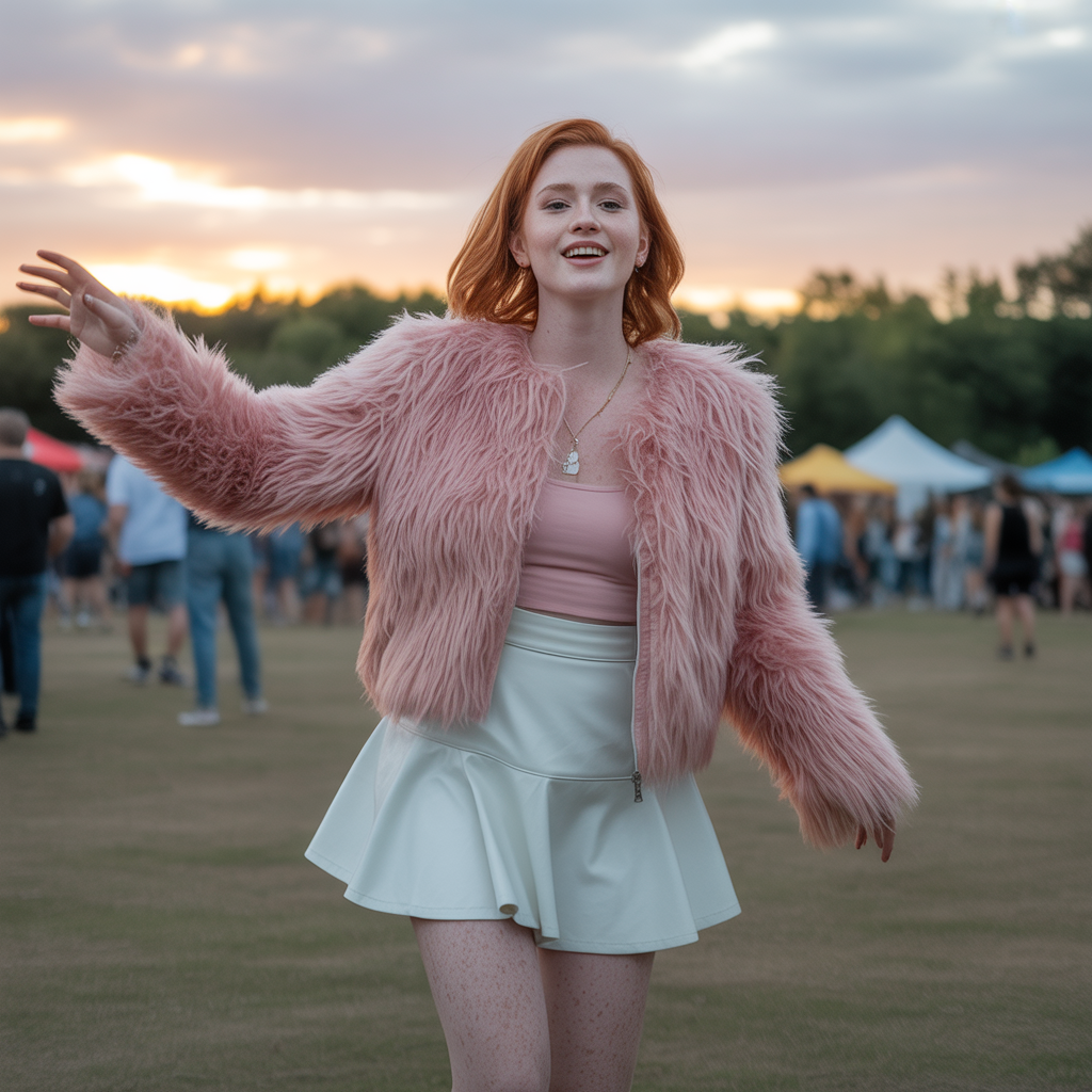 20 Best Chic Fall Outfits to Elevate Your Autumn Style 15 Faux Fur Jacket with Leather Skirt