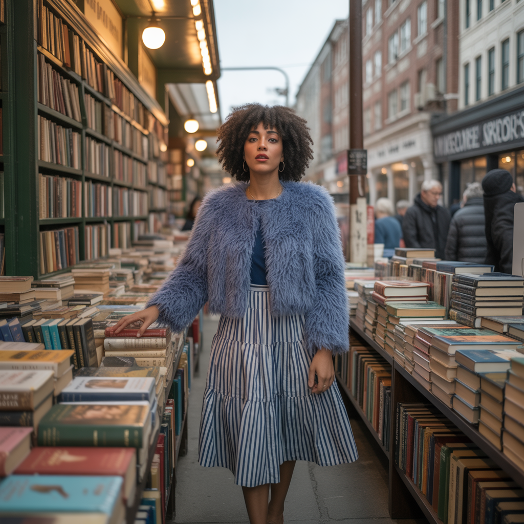 15 Best Cool Winter Outfits to Keep You Warm and Stylish 4 Faux Fur Jacket with Midi Skirt