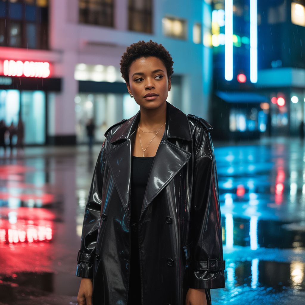 20 Best Baddie Fall Outfits to Slay This Season 16 Faux Leather Trench with Monochrome Fit