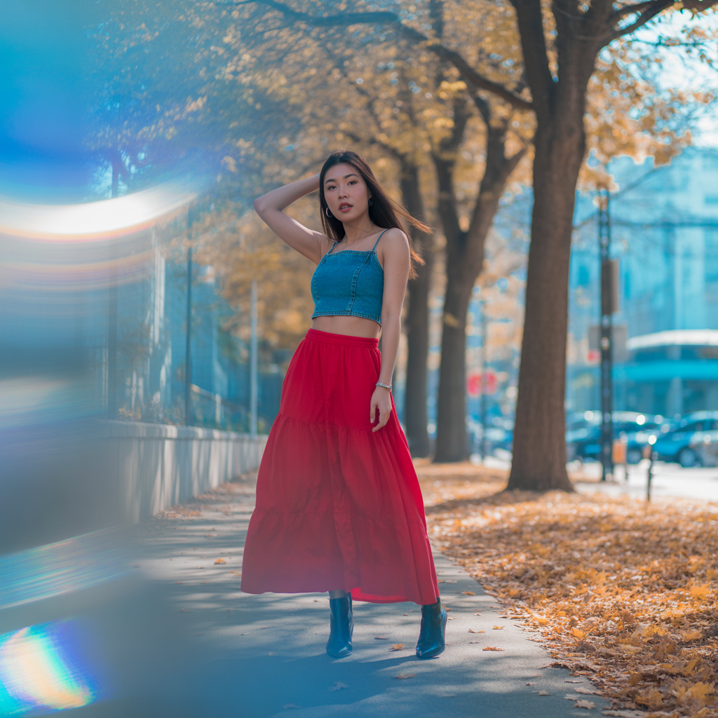 Flowy Maxi Skirts with Crop Tops