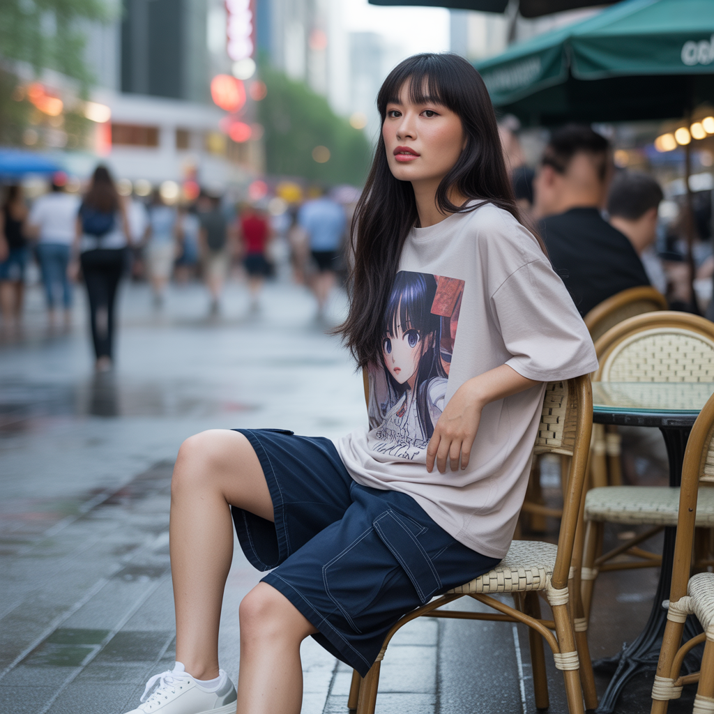 Graphic Tees with Cargo Shorts