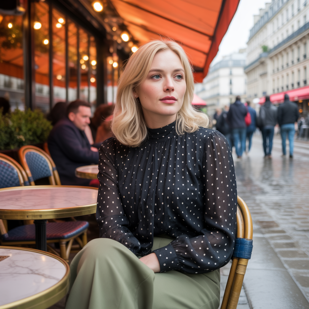 20 Best Chic Winter Work Outfits for a Polished Look 13 High-Neck Blouse with Culottes