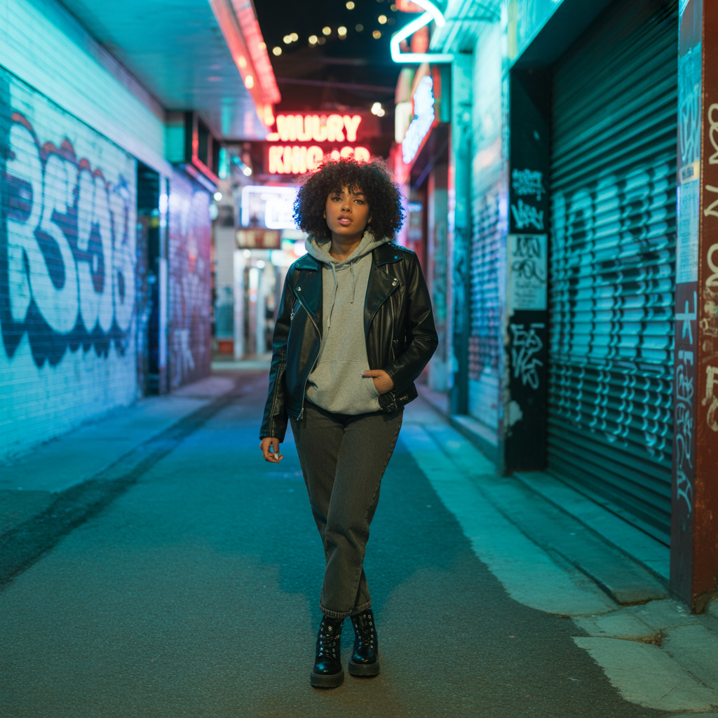 15 Best Trendy Grunge Fall Outfits to Rock This Season 6 Hoodie Under a Leather Jacket