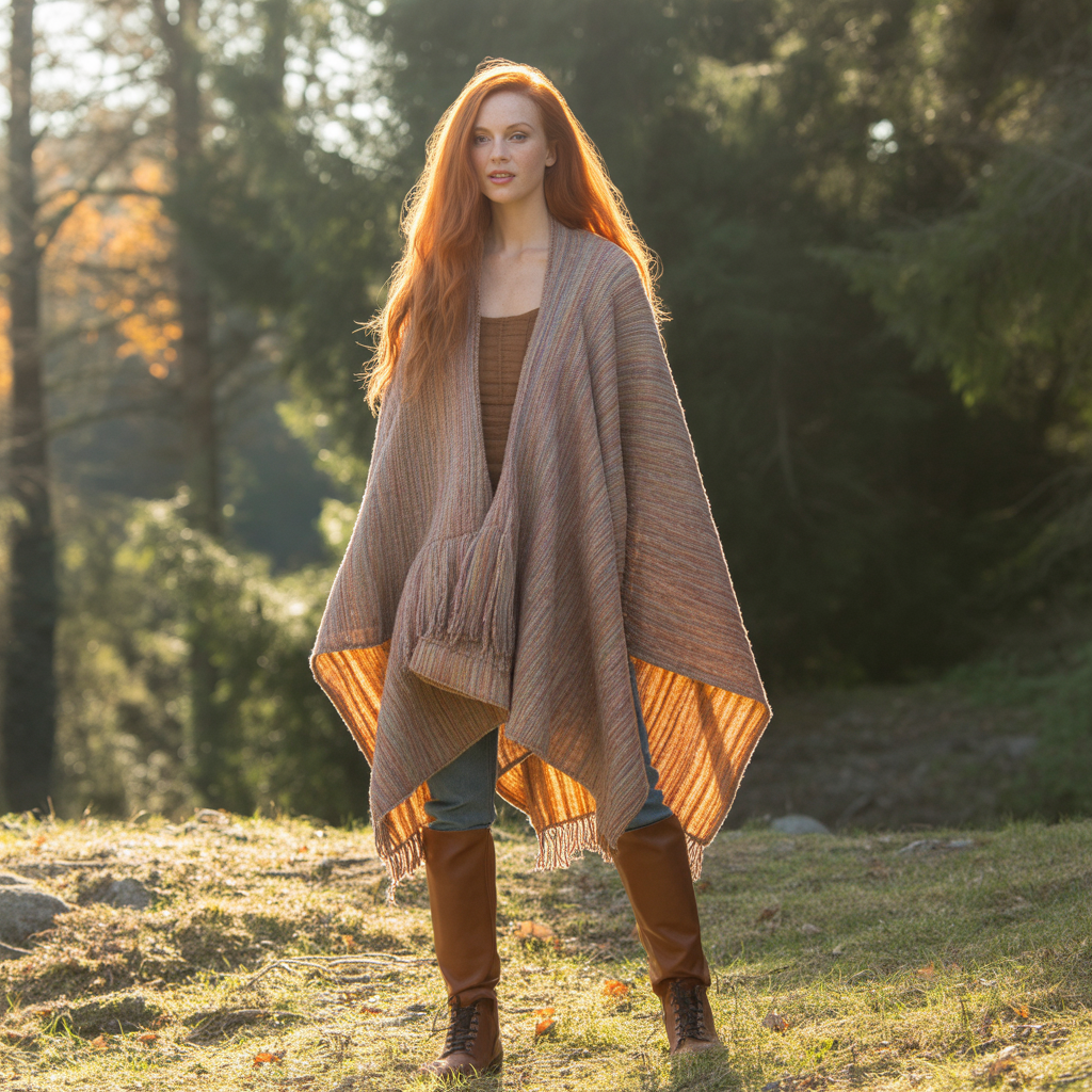 Knit Ponchos and Boots