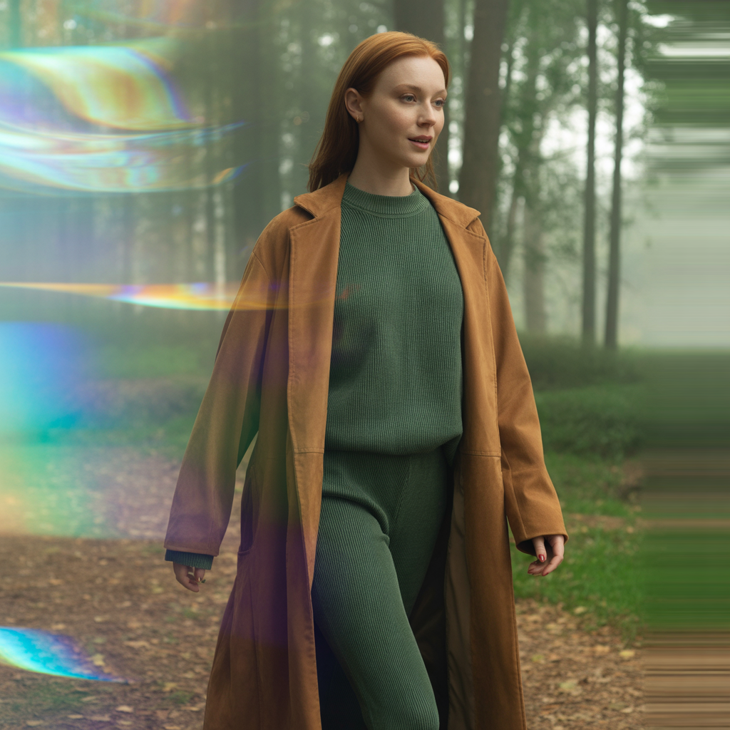 Knit Set with Long Coat