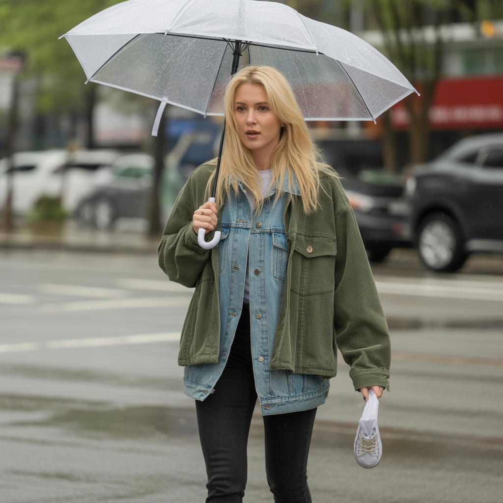 Layered Shackets with Denim