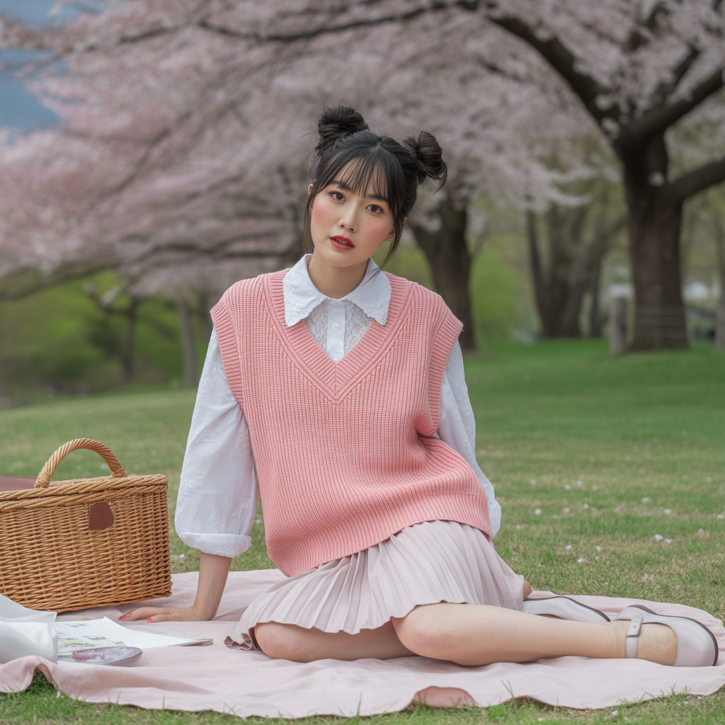 Layered Sweater Vest Look