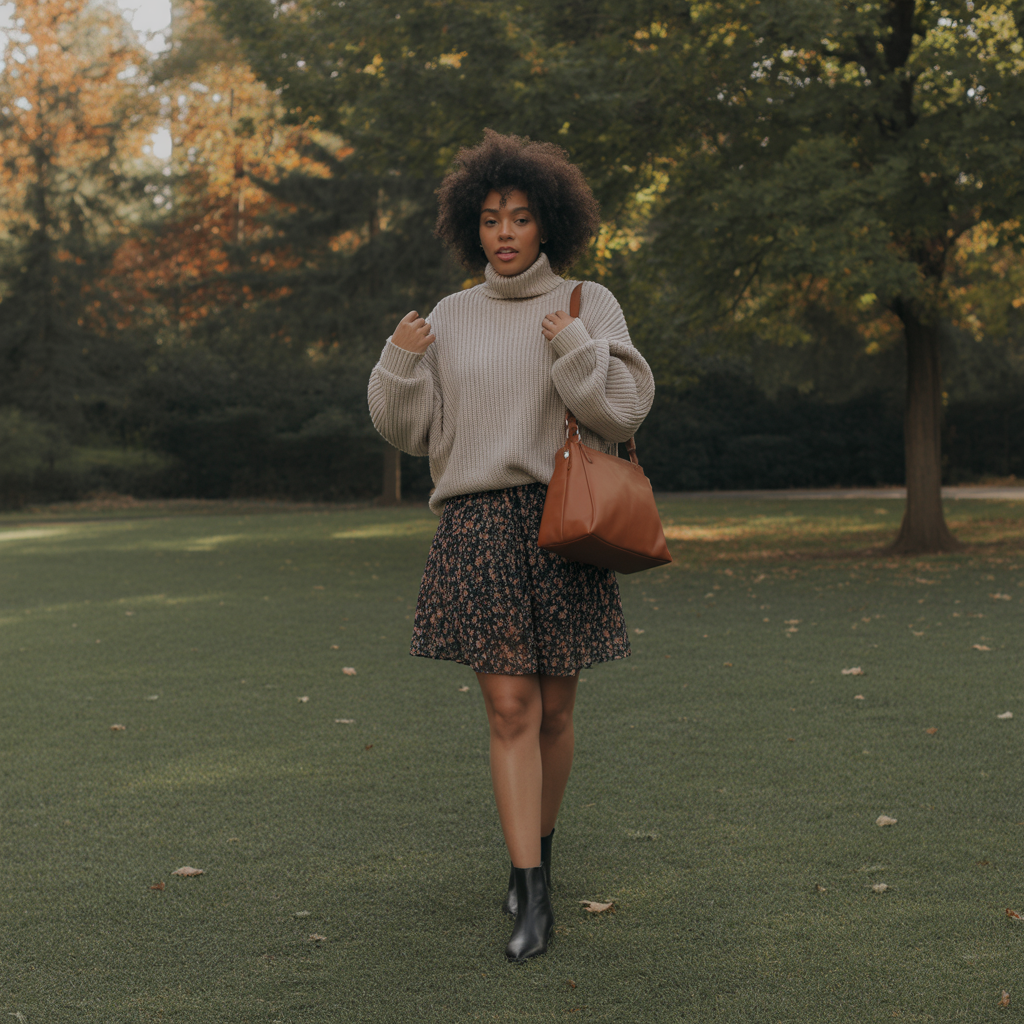 Layering Dresses with Sweaters