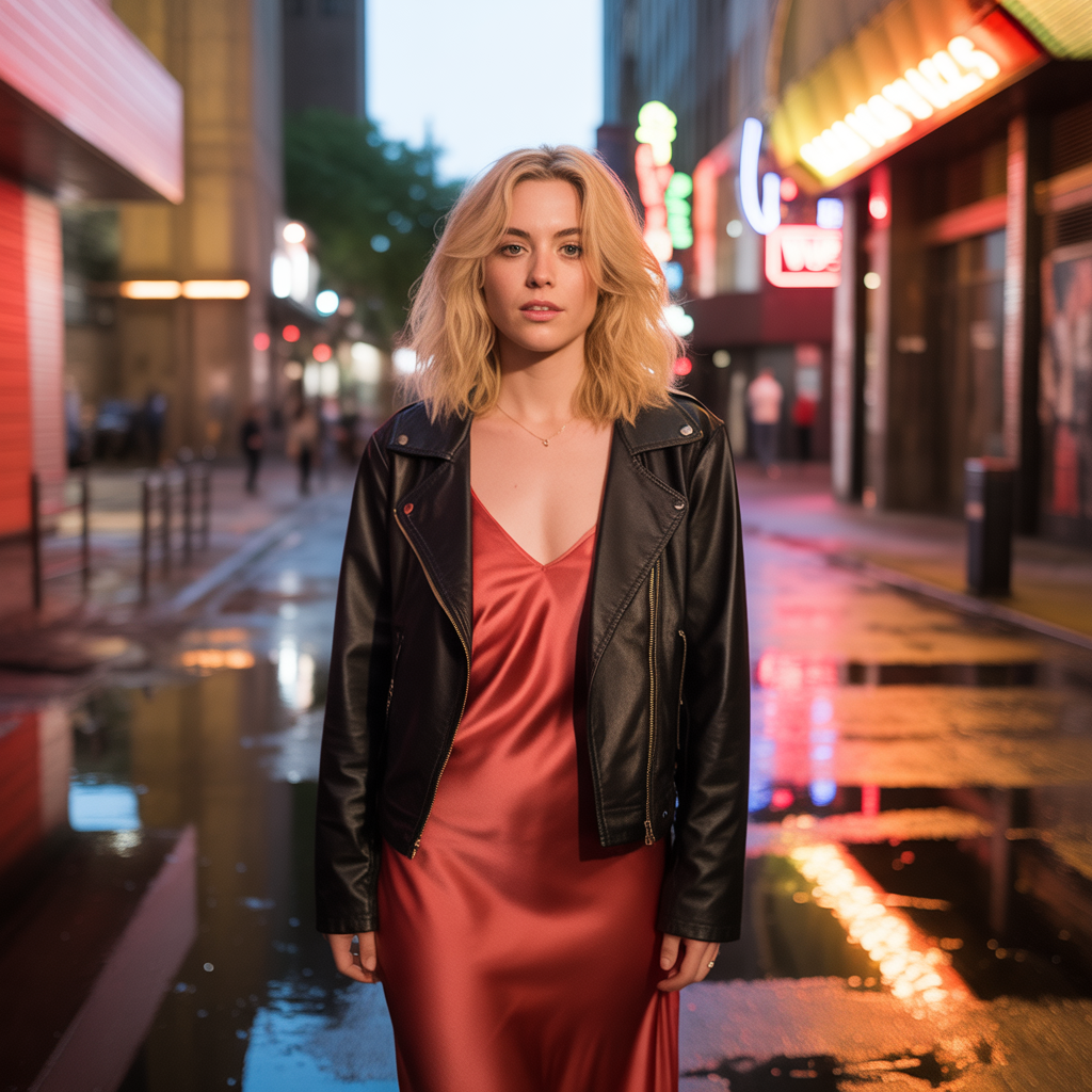 20 Best Chic Fall Outfits to Elevate Your Autumn Style 2 Leather Jacket over a Slip Dress